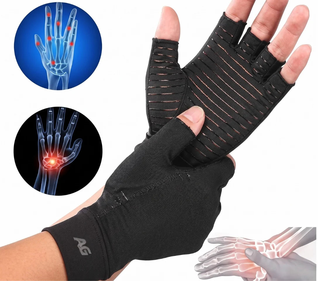 Par de Guantes Compresión HABITA · Cobre Infundido