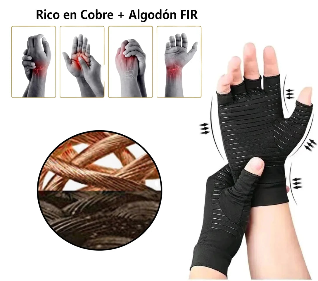 Par de Guantes Compresión HABITA · Cobre Infundido