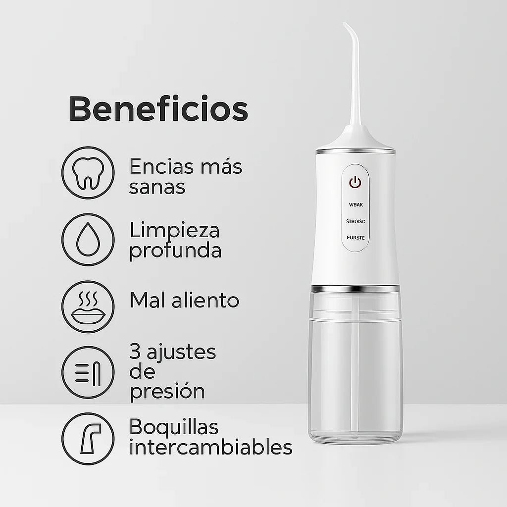 Irrigador Bucal Portátil® · USB Recargable